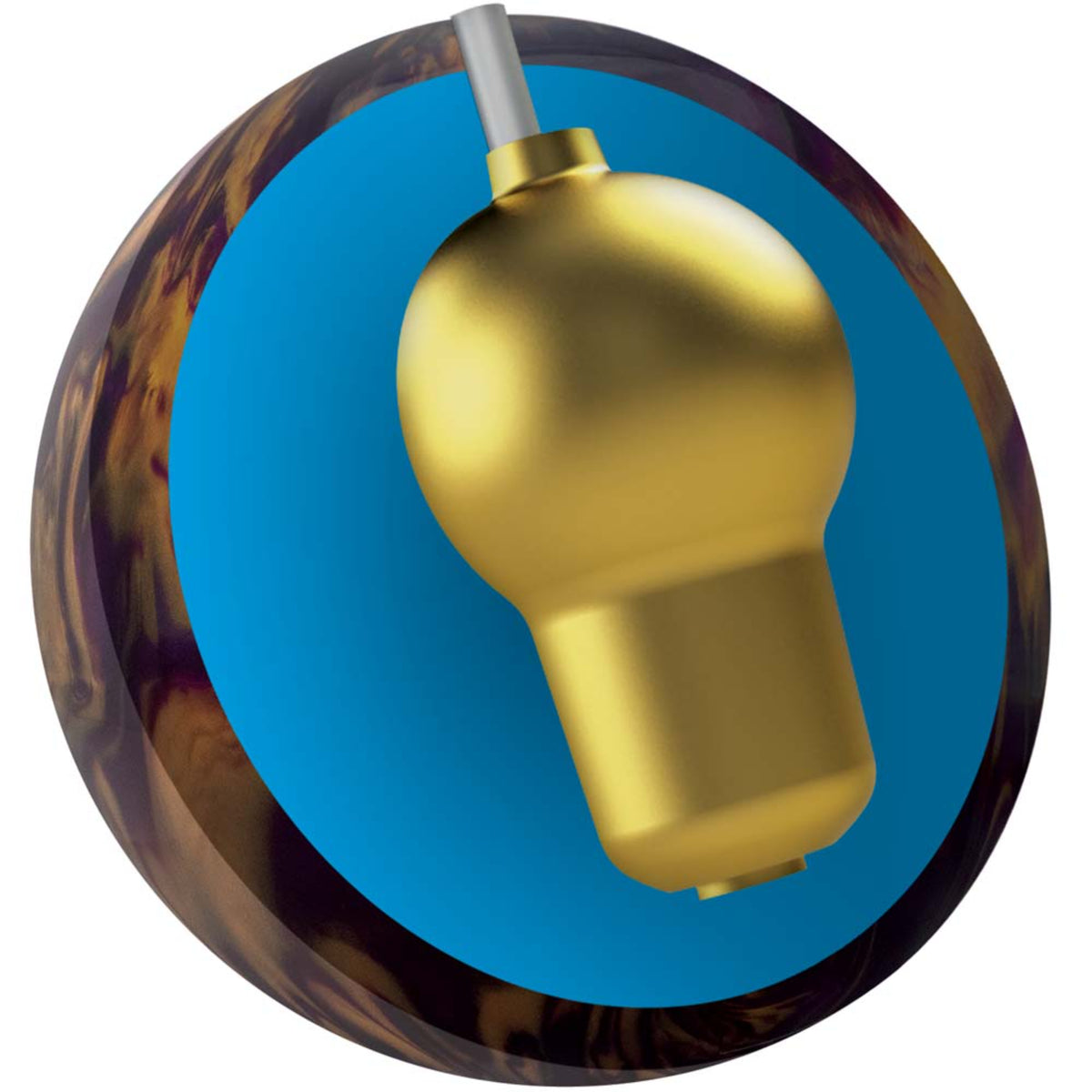Ebonite Fireball Pre-Drilled Purple Gold Bowling Ball
