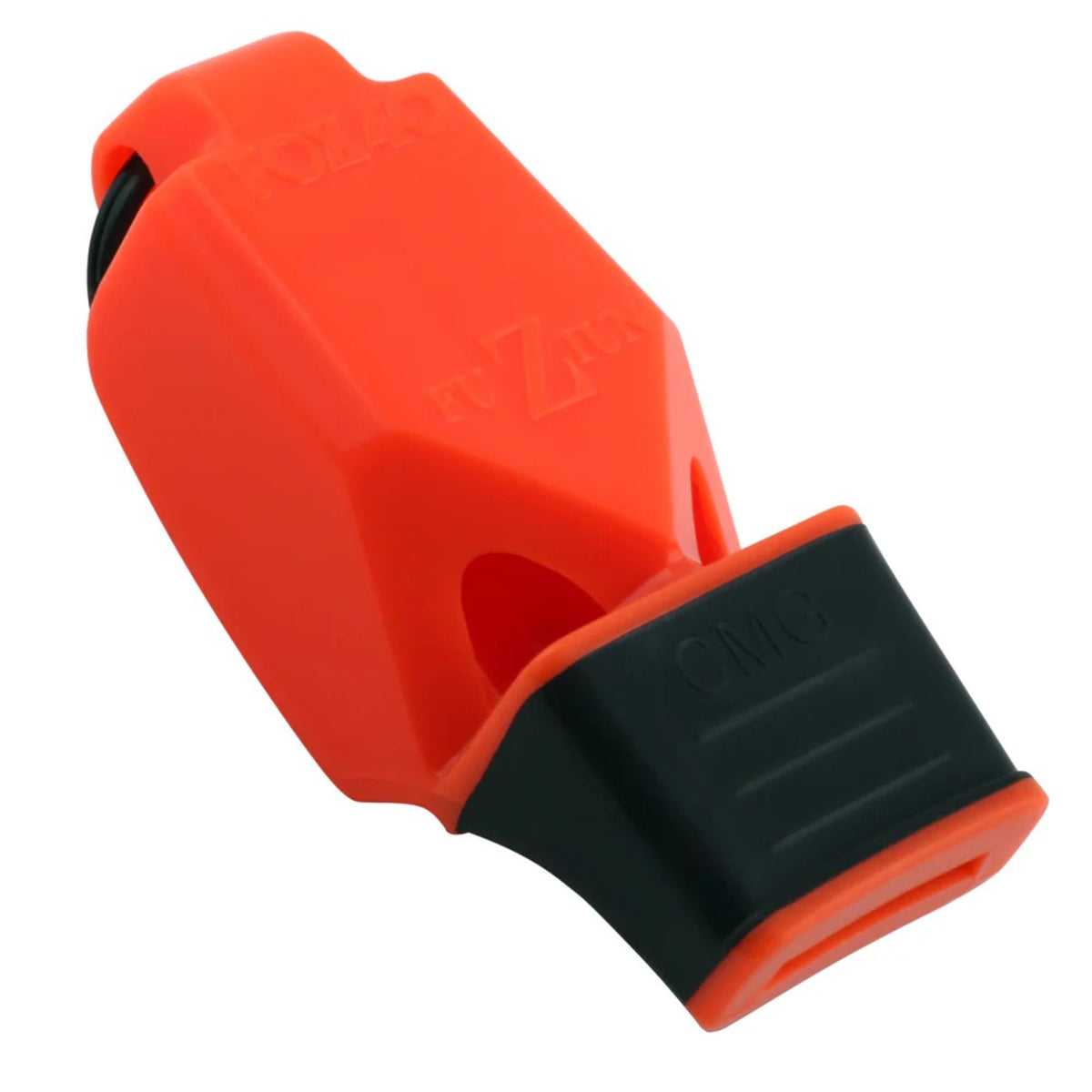 Handheld safety whistle with ergonomic design, cushioned mouthpiece, and durable construction for loud and reliable signaling.