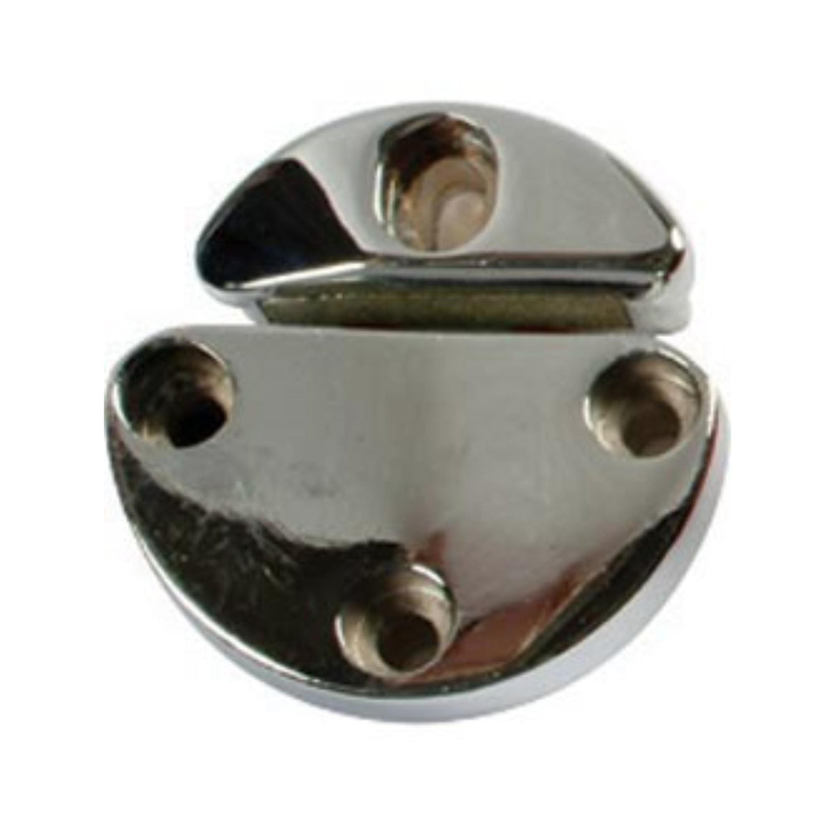 Two-piece die cast rotational gripper set with curved design and mounting holes, used for securely holding and stabilizing equipment during stringing or maintenance.