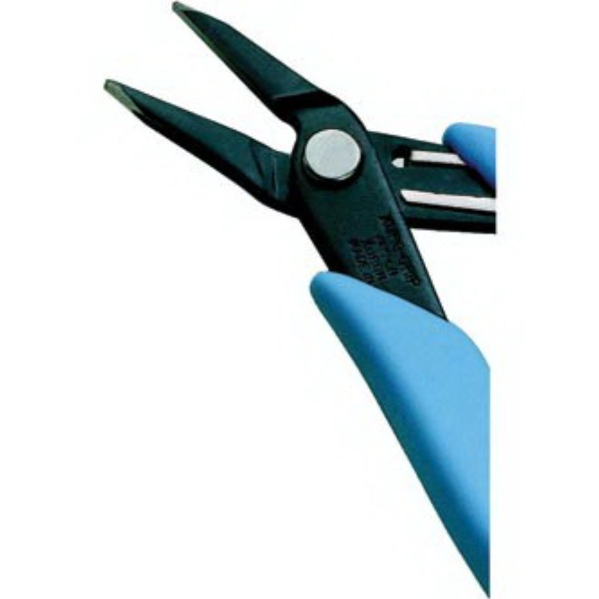 Long nose pliers with narrow tapered jaws designed for precision gripping and bending tasks.