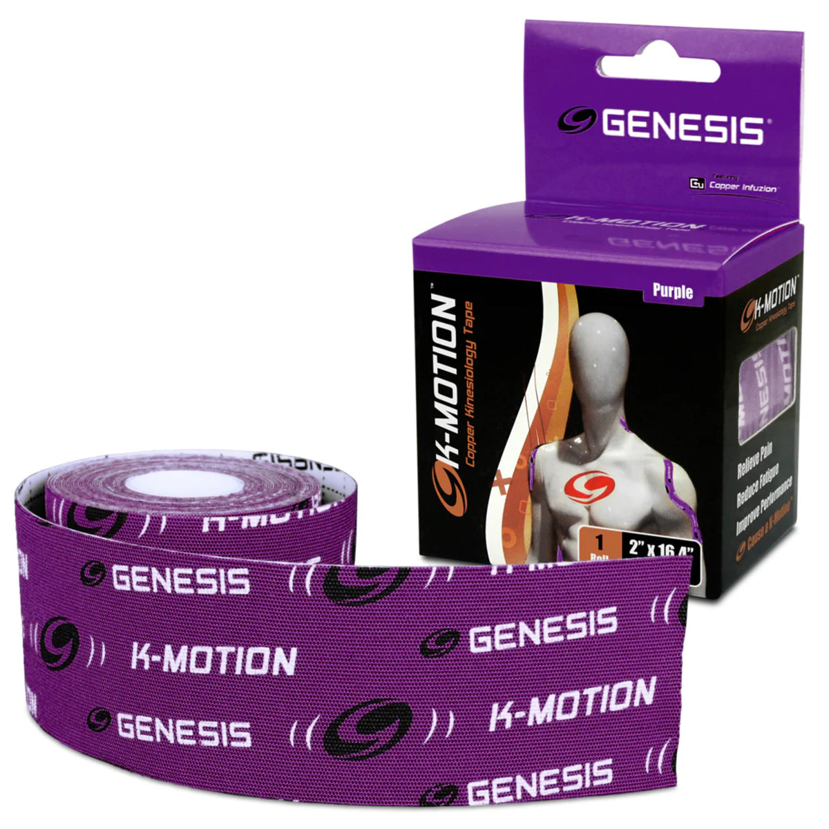 Genesis K-Motion Tape with Copper Infuzion Uncut Roll Tape