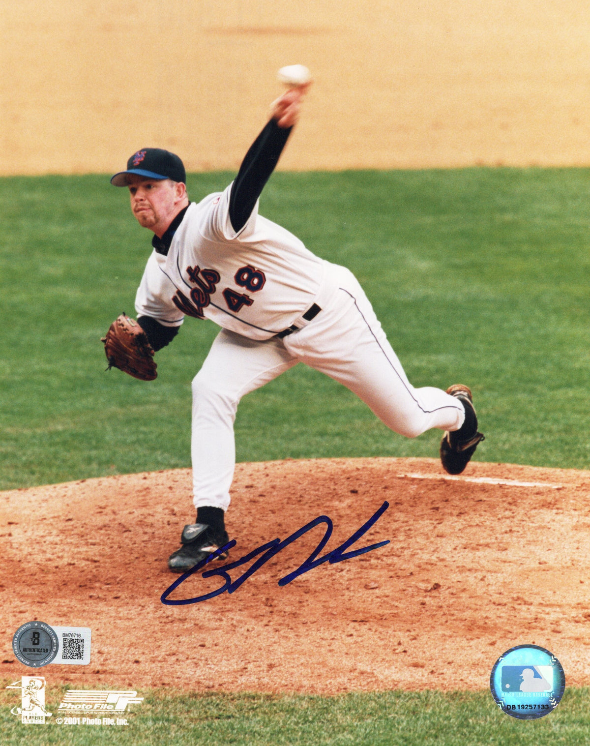 Glendon Rusch Autographed New York Mets 8x10 Photo Beckett Authenticated