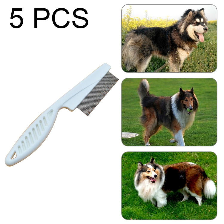 5 PCS Pet Cats Dogs Supplies Combs Fine Toothed Stainless Steel Needle Fleas Removal Combs, Length: 18.5cm - View 6