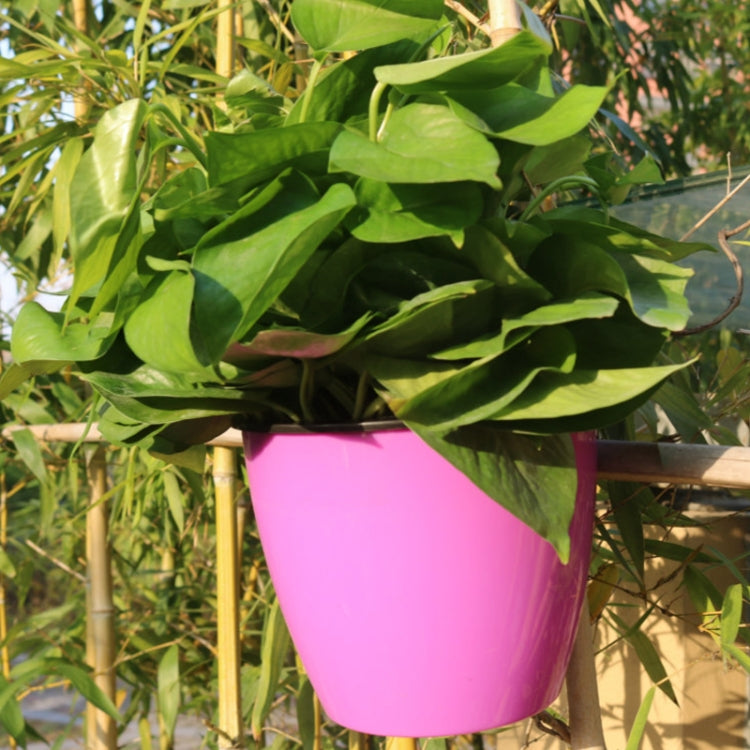 Self-Watering Planter Grow Plants Lazy Flower Pots Wall-hanging Round Resin Plastic Flower Pots, Size - View 12