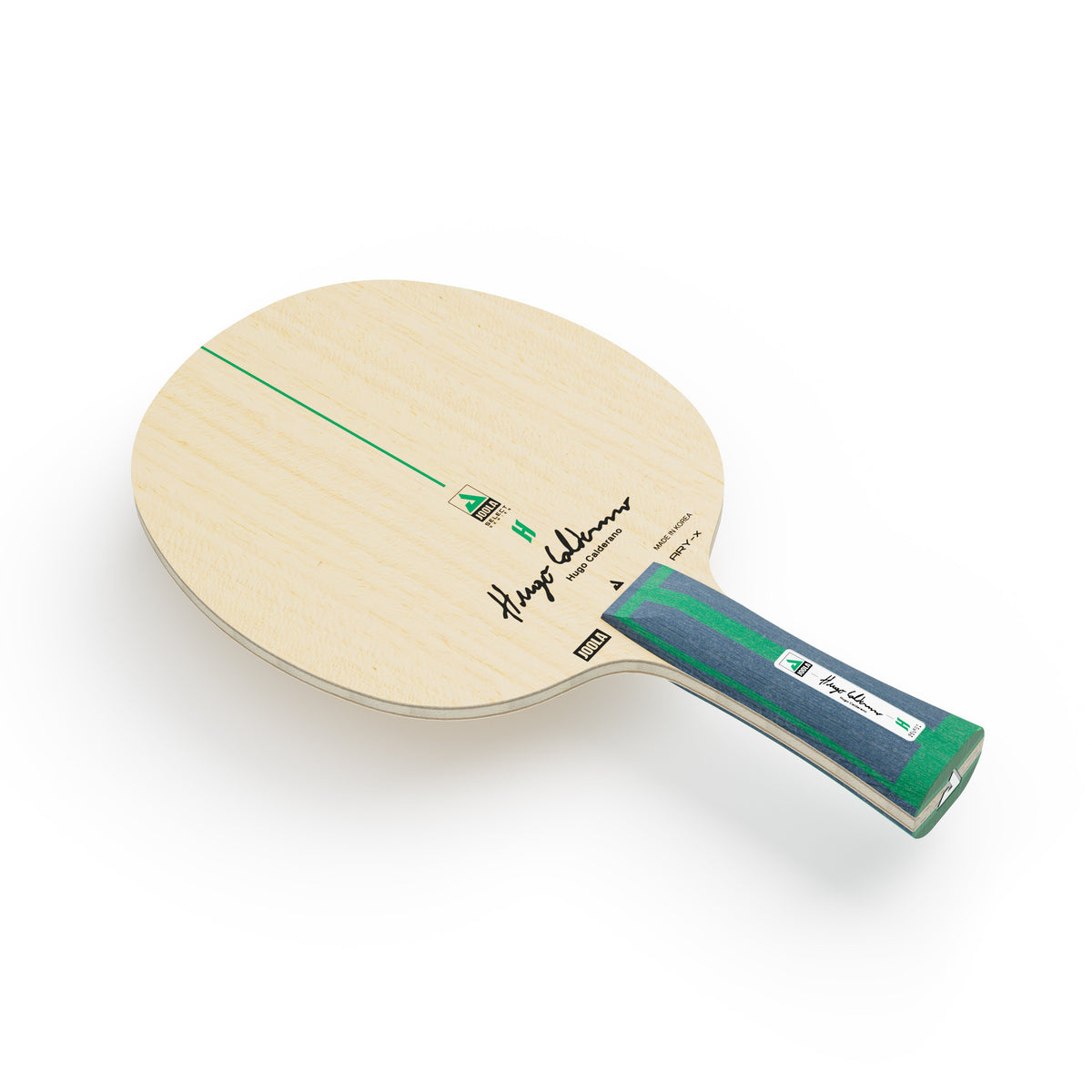JOOLA Hugo Calderano ARY-X table tennis blade angled view