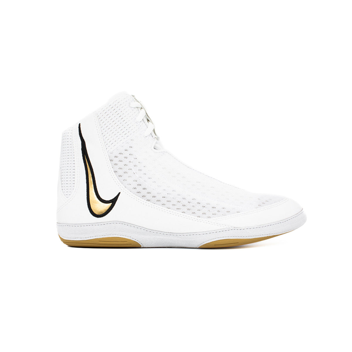 Nike Inflict 4 Unisex White/Metallic Gold And Black Wrestling Shoes