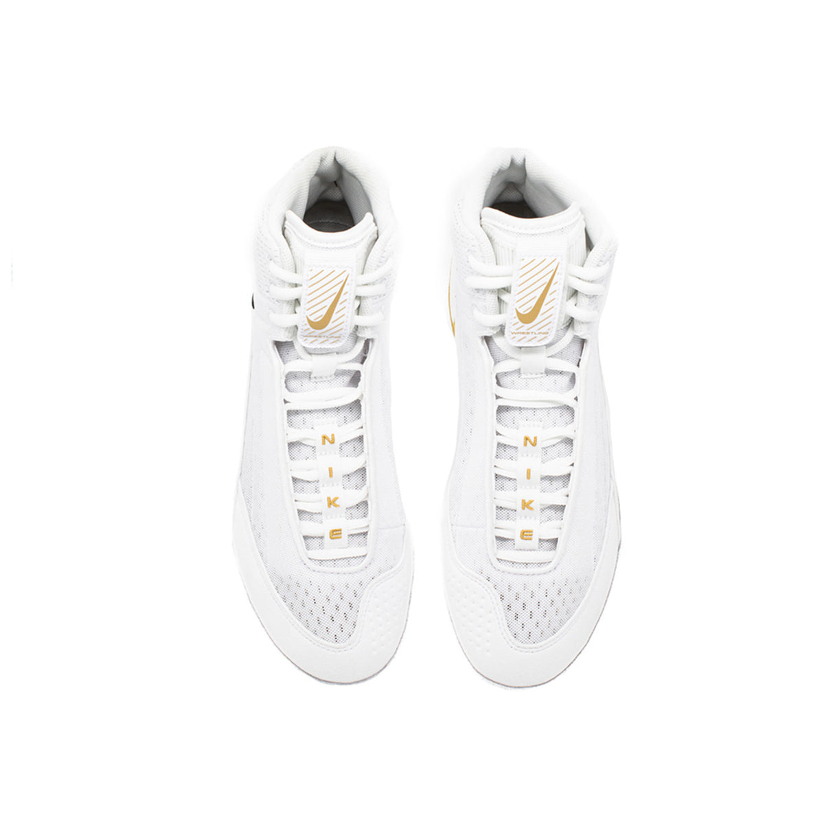 Nike Inflict 4 Unisex White/Metallic Gold And Black Wrestling Shoes