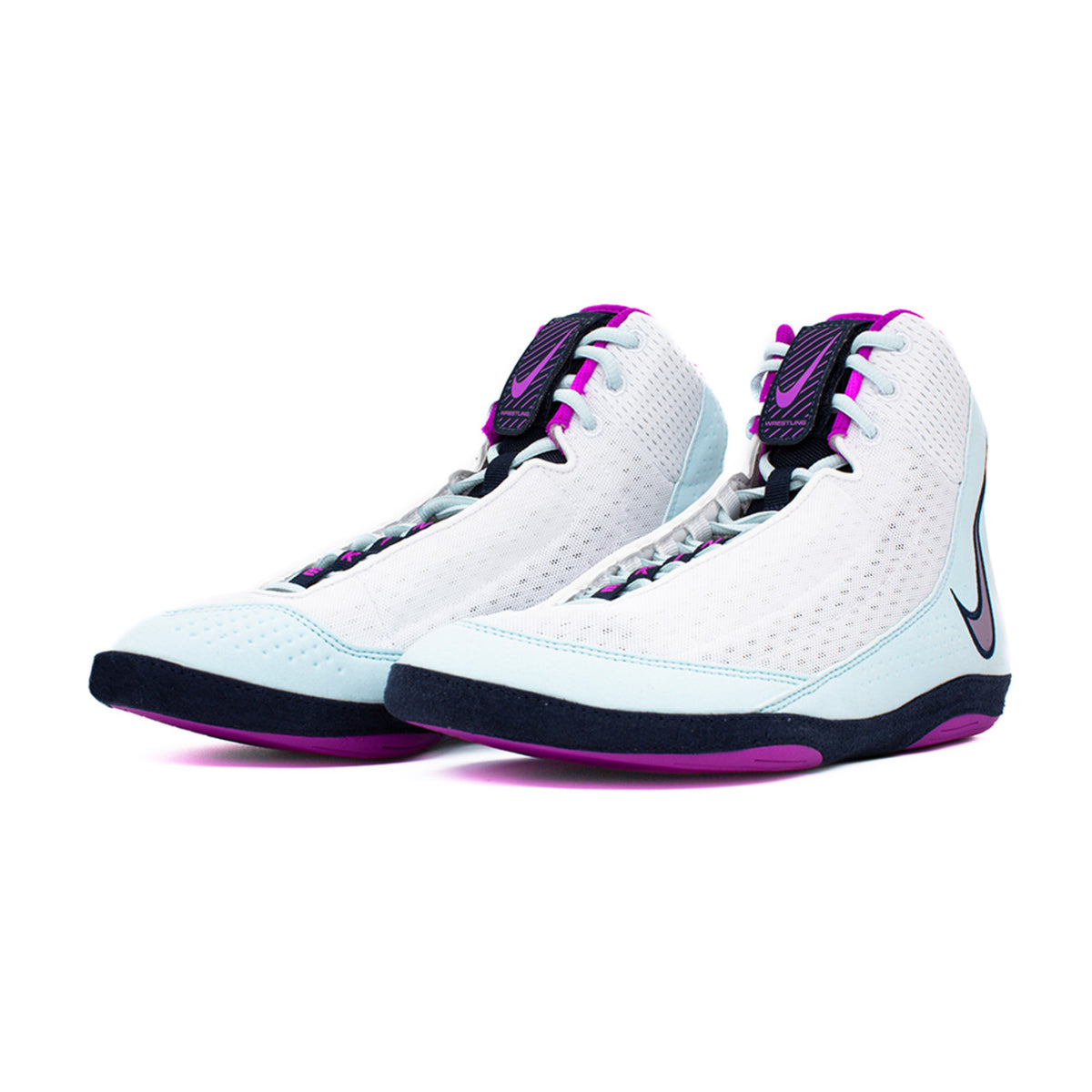Nike Inflict 4 White/Hyper Glacier/Blue Obsidian Wrestling Shoes