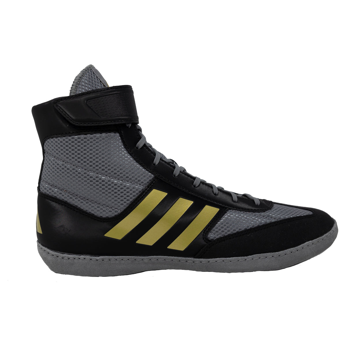 Adidas Combat Speed ​​5 | Grau/Schwarz/Metallic Gold Wrestling-Schuhe