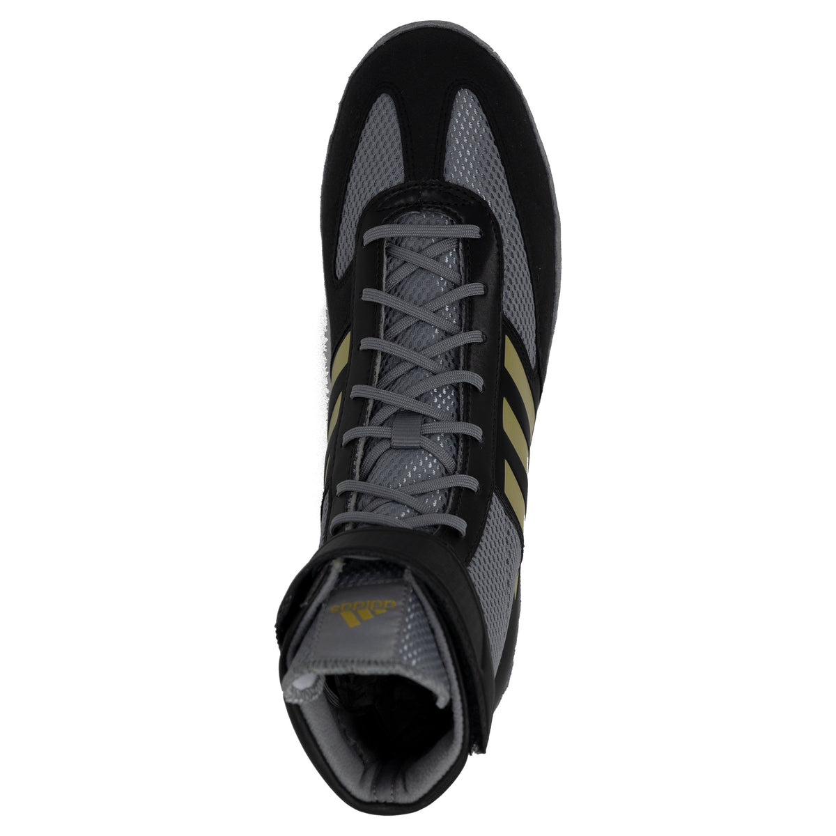 Adidas Combat Speed 5 | Grey/Black/Metallic Gold Wrestling Shoes