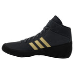 Adidas | HP6872 | HVC 2 Youth | Black/Charcoal/Gold Kids Wrestling Shoes