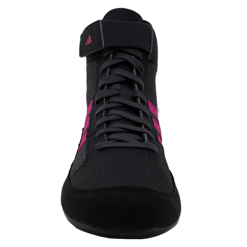Adidas | HP6870 | HVC 2 Youth | Black/Charcoal/Pink Kids Wrestling Shoes