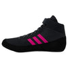 Adidas | HP6870 | HVC 2 | Black/Charcoal/Pink Wrestling Shoes