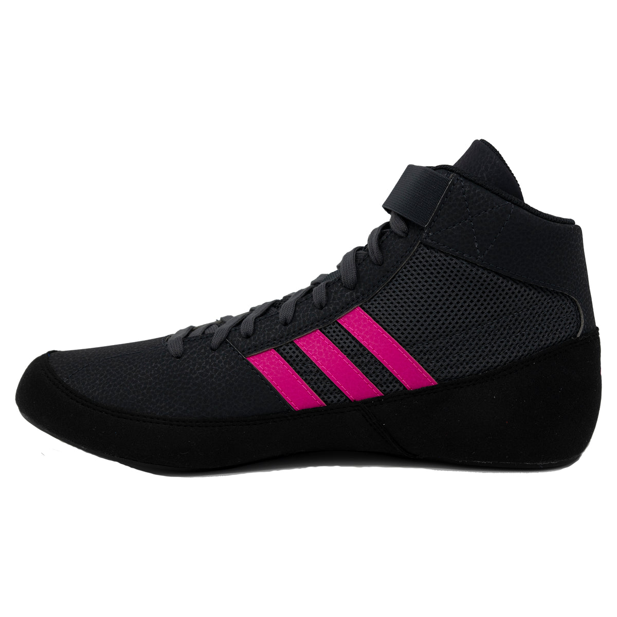 Adidas | HP6870 | HVC 2 Youth | Black/Charcoal/Pink Kids Wrestling Shoes