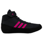 Adidas | HP6870 | HVC 2 | Black/Charcoal/Pink Wrestling Shoes