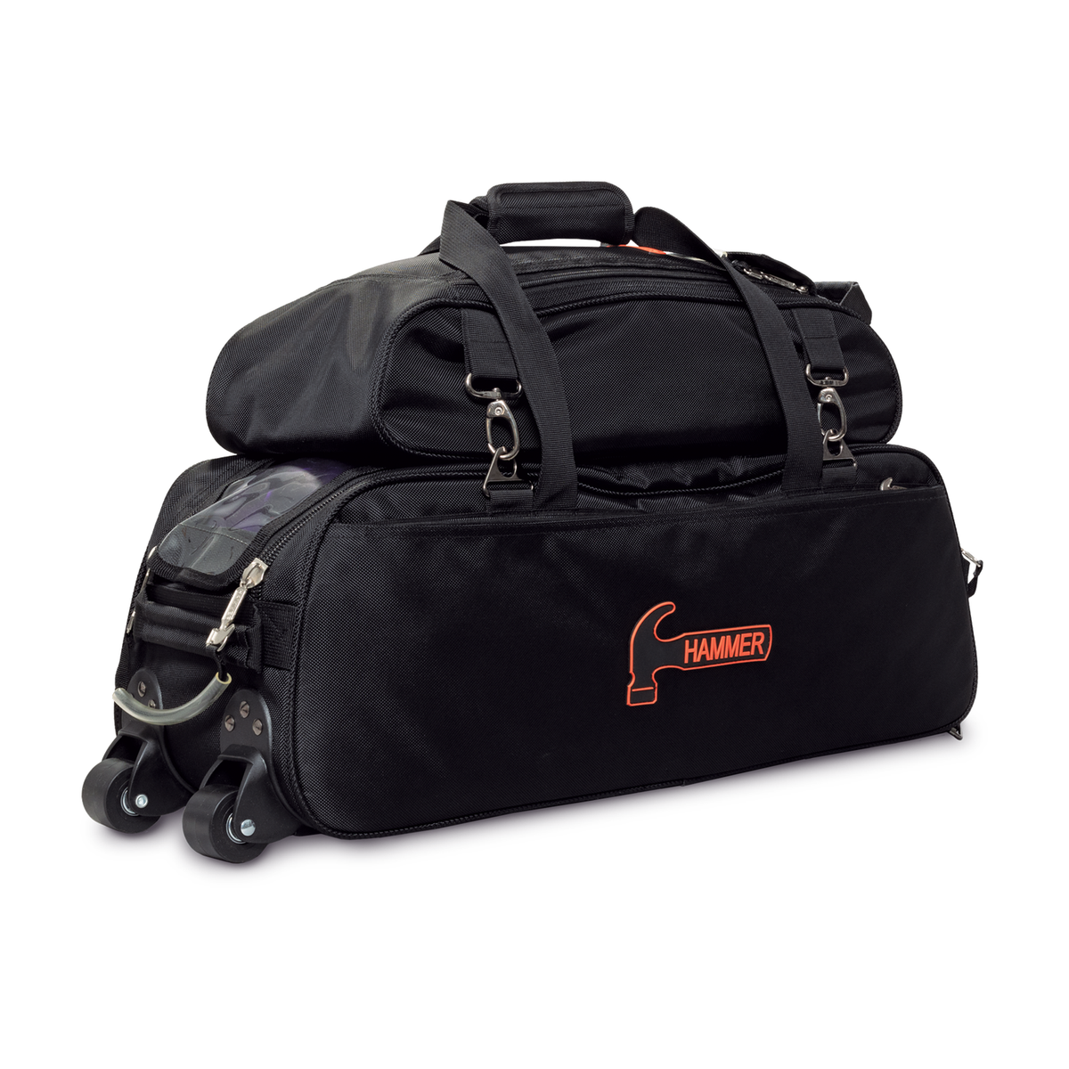 Hammer Premium Slim Triple Tote with Pouch, 3 Ball Bag in Black
