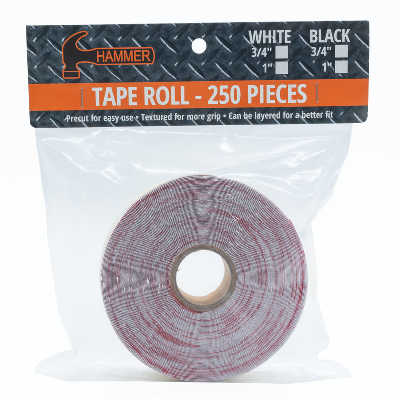 Hammer Insert Tape White Textured 250 Count Roll