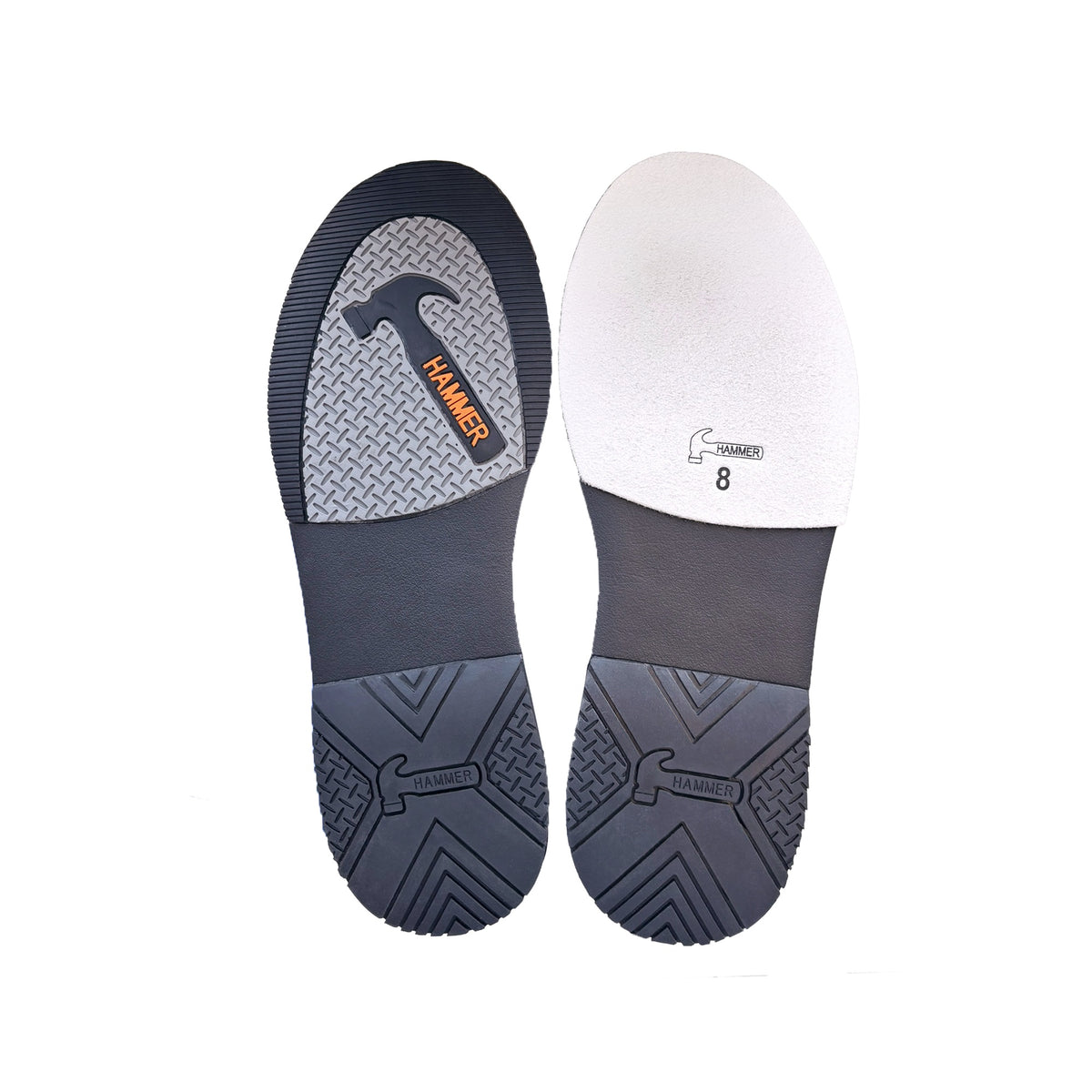 Hammer Vibe Black/Orange Mens Bowling Shoes - Right Hand Medium - Hammer Vibe Black-Orange Outsole 1600x1600
