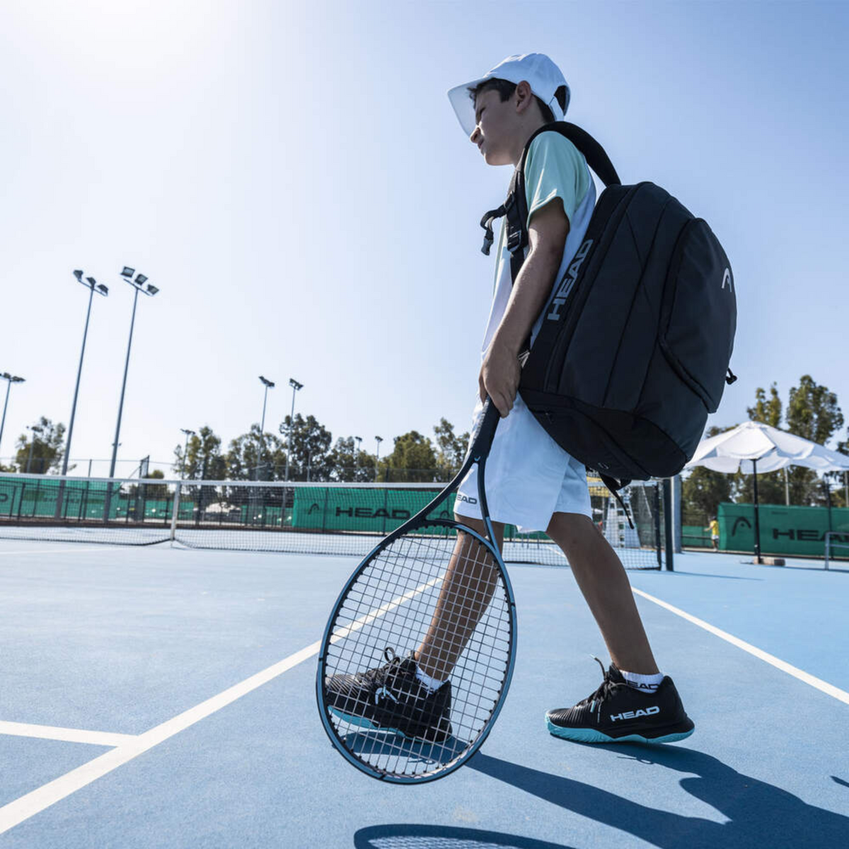 Tennis Lifestyle Photo with Bag Racquet and Shoes