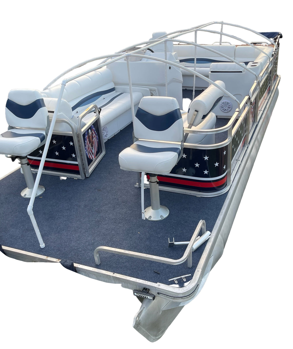 Pontoon Boat Canvas Solution 22'-26' with a 3" Rise