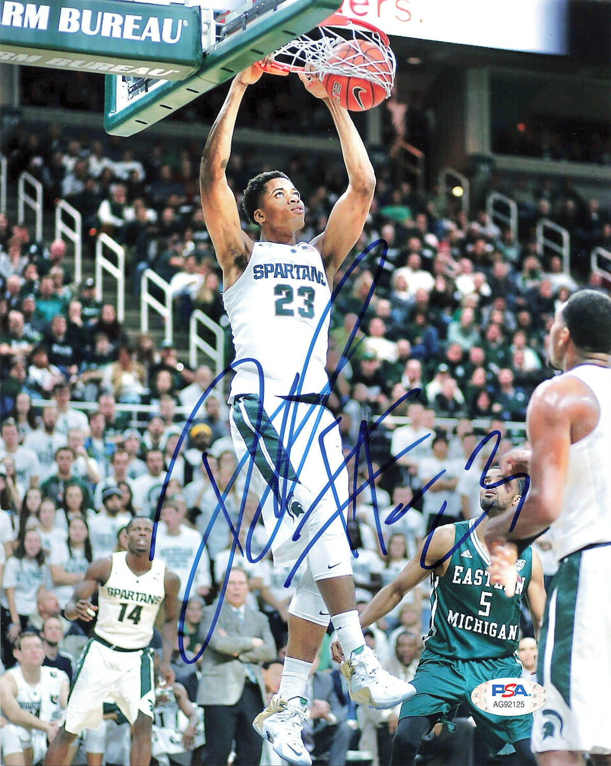 Deytona Davis signed 8x10 photo PSA/DNA Michigan State Spartans Autographed