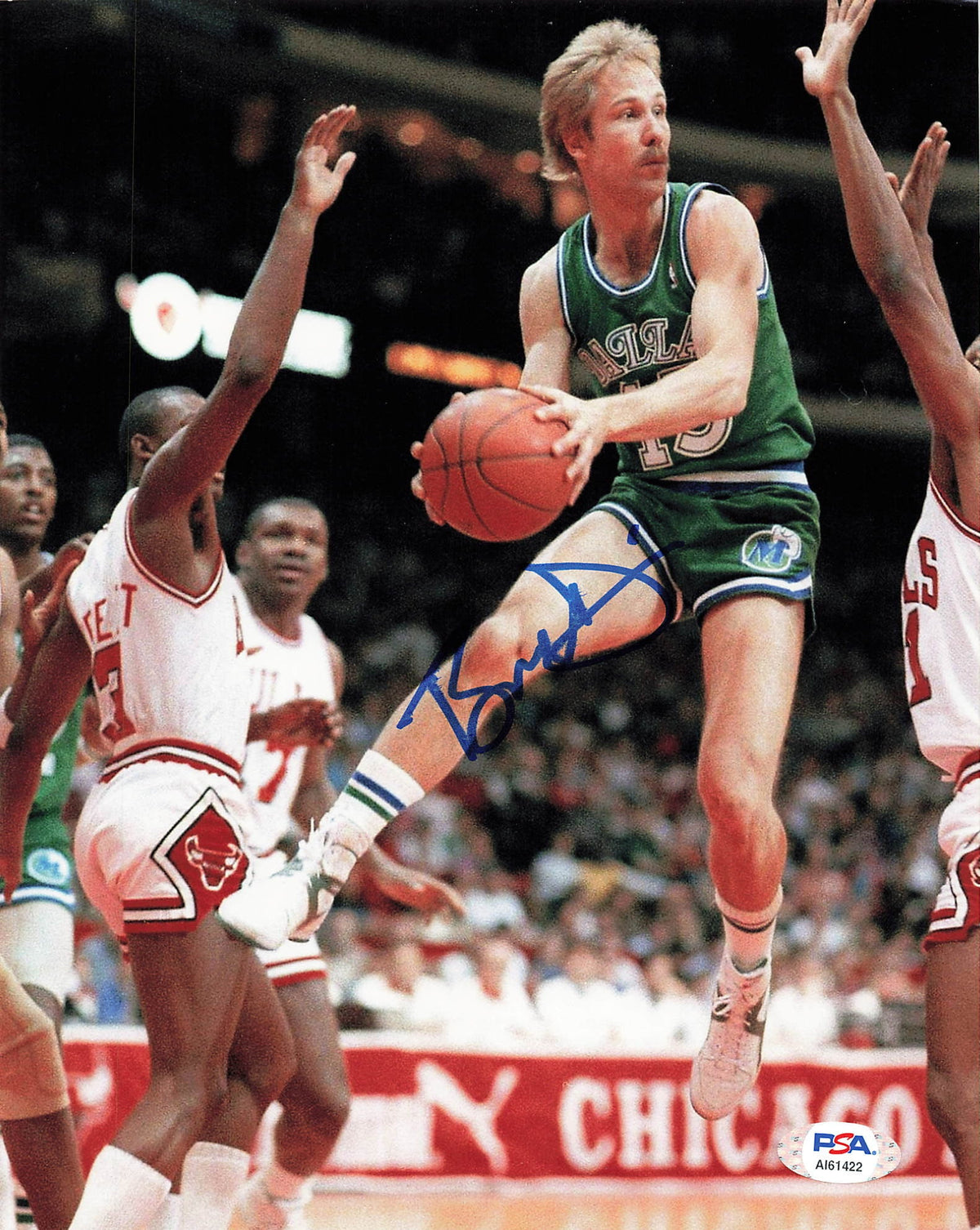 BRAD DAVIS signed 8x10 Photo PSA/DNA Dallas Mavericks Autographed