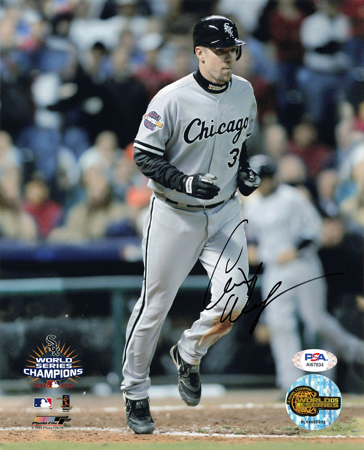 Chris Widger signed 8x10 photo Chicago White Sox PSA/DNA Autographed