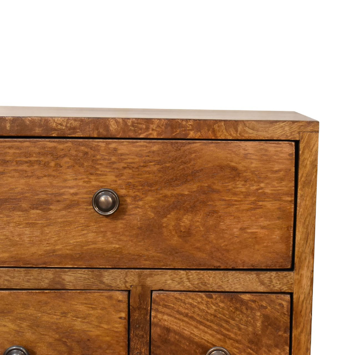 4-Drawer Chestnut Nightstand in Solid Mango Wood - View 6