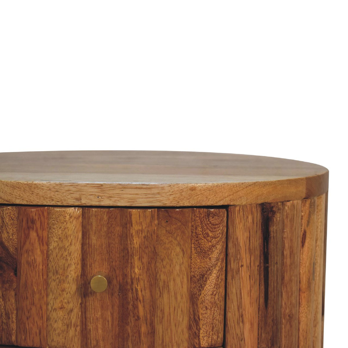 Stripe Nightstand, Solid Mango Wood, Two Drawers - View 5