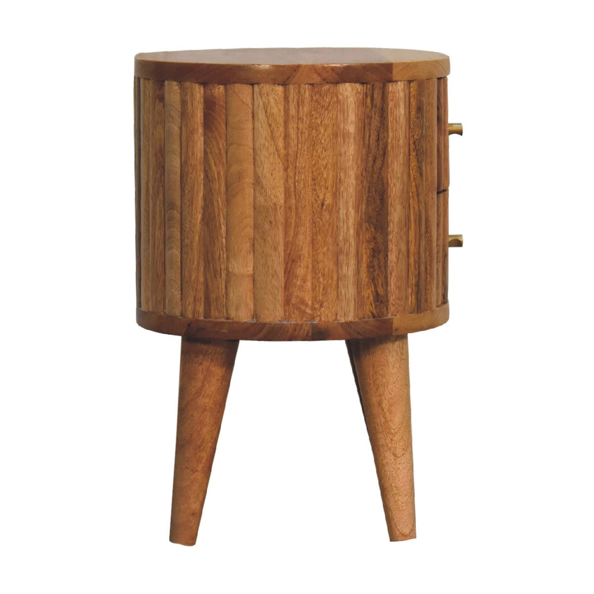 Stripe Nightstand, Solid Mango Wood, Two Drawers - View 9