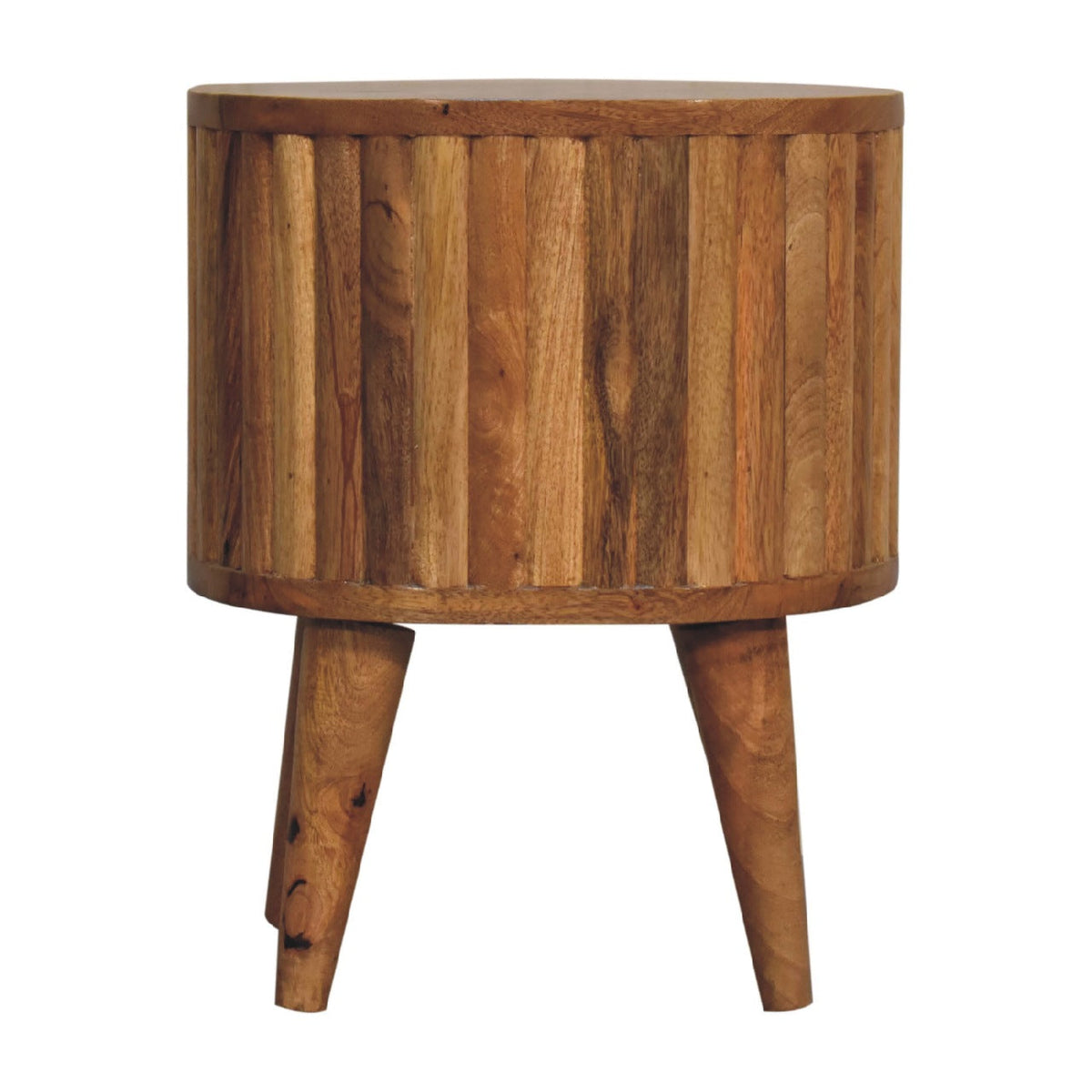 Stripe Nightstand, Solid Mango Wood, Two Drawers - View 10