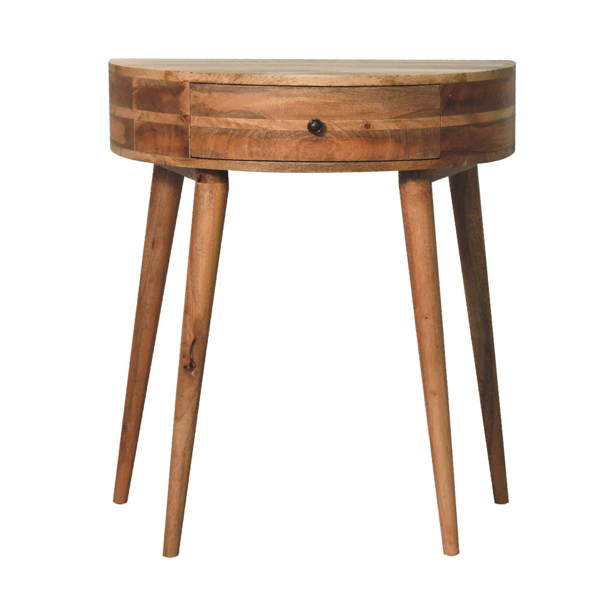 Console Table with Drawer in Oak-Ish Mango Wood - View 2