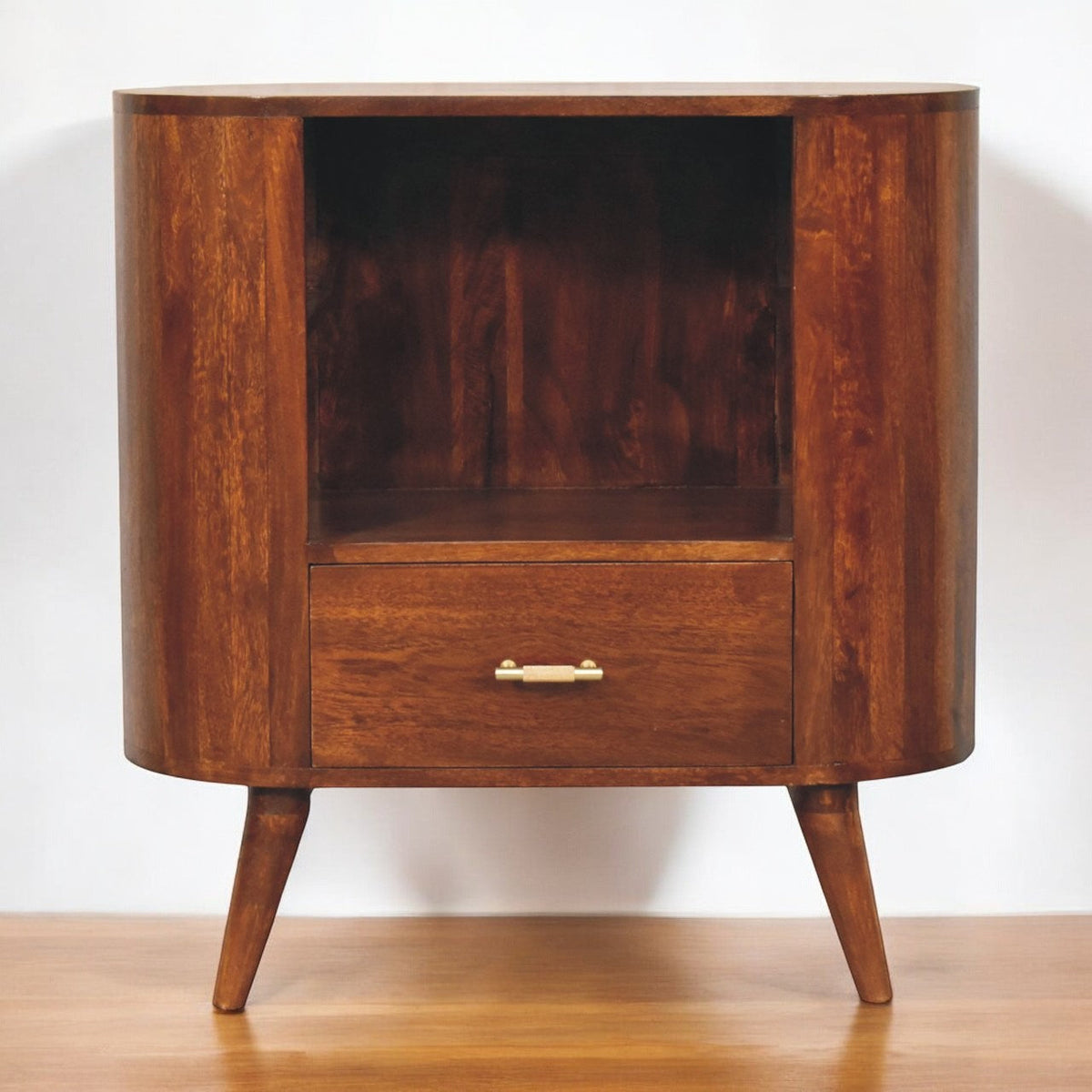 T-bar Cortez Chestnut Open Slot Cabinet - View 11