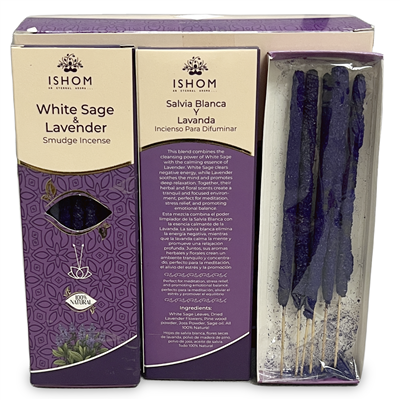 ISHOM | Mini Smudge Incense Stick | White Sage & Lavender