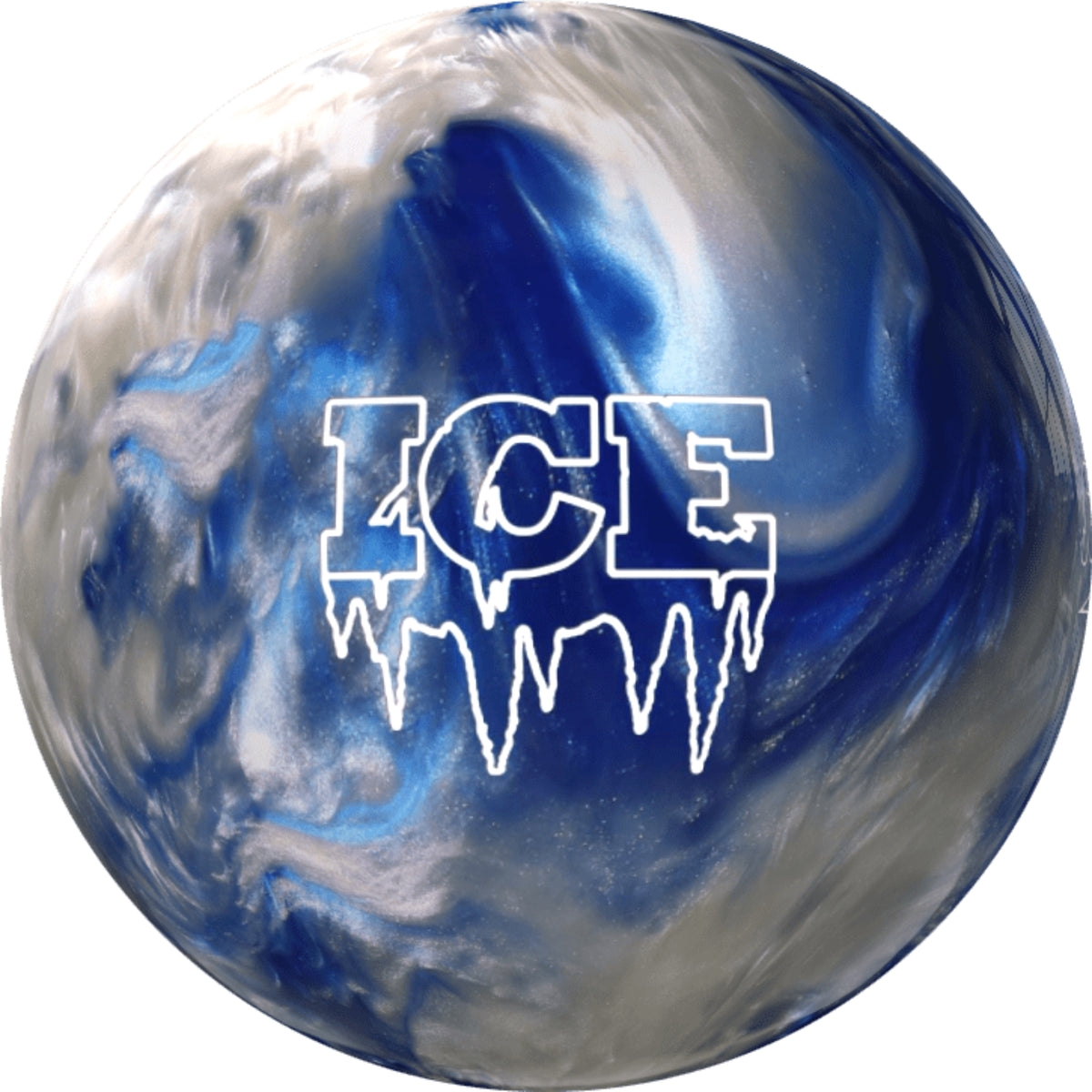 Storm Ice Ocean Blue White Bowling Ball