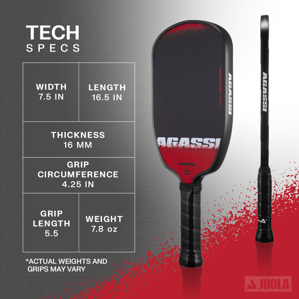 JOOLA Agassi Edge 16mm "Blemished" Pickleball Paddle product image