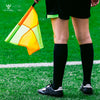 Soccer Referee Flag Pro Set Assistant Linesman Yellow Orange Checkered Flags