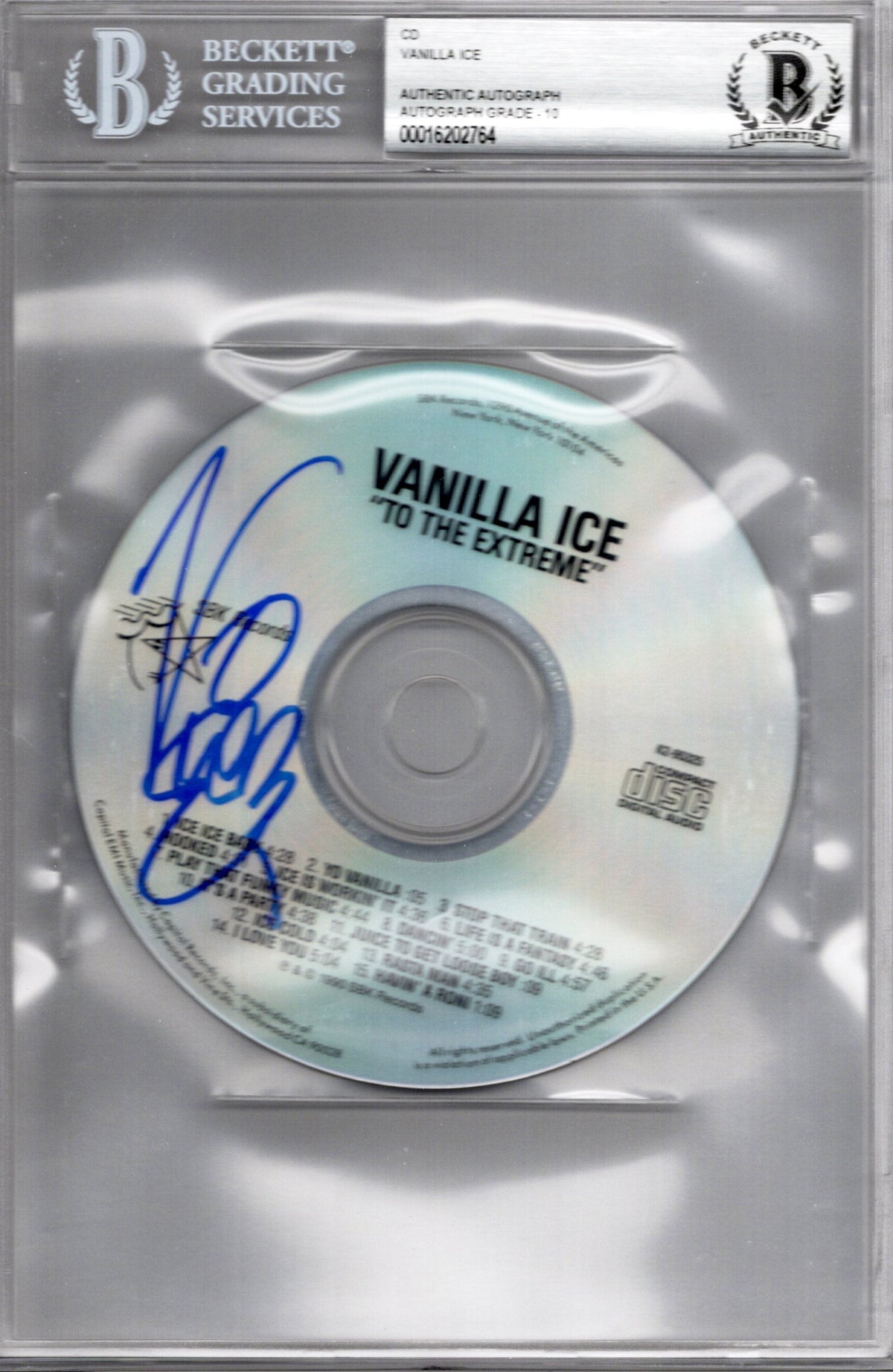 Vanilla Ice Autographed To The Extreme CD AUTO GRADE 10 BAS 00016202764