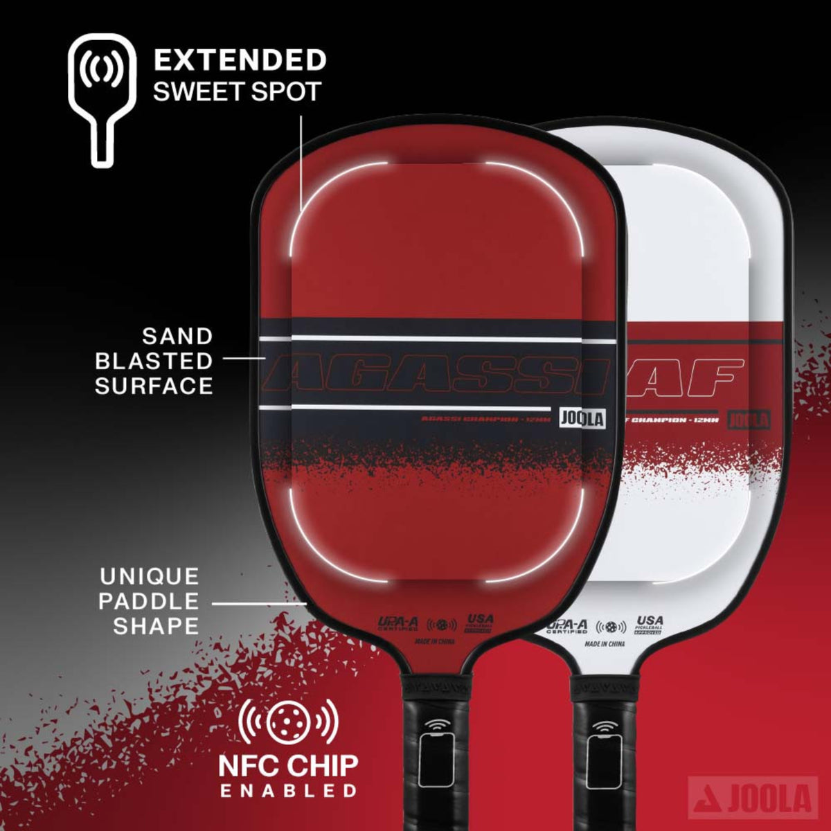 JOOLA Agassi / Graf Champion Pickleball Paddle Set