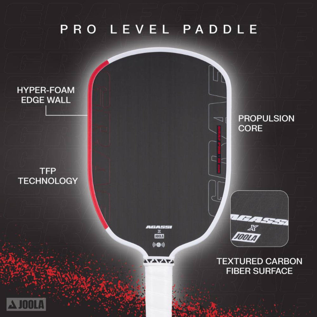 JOOLA Steffi Graf Pro 16mm Pickleball Paddle