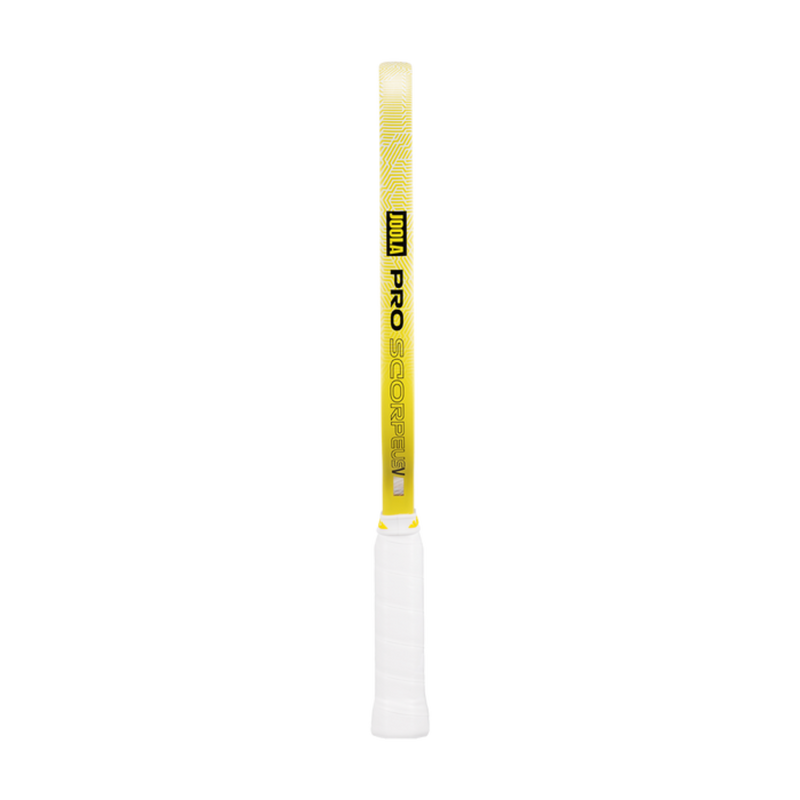 White and yellow tennis racket with 'Yonex' branding on a white background