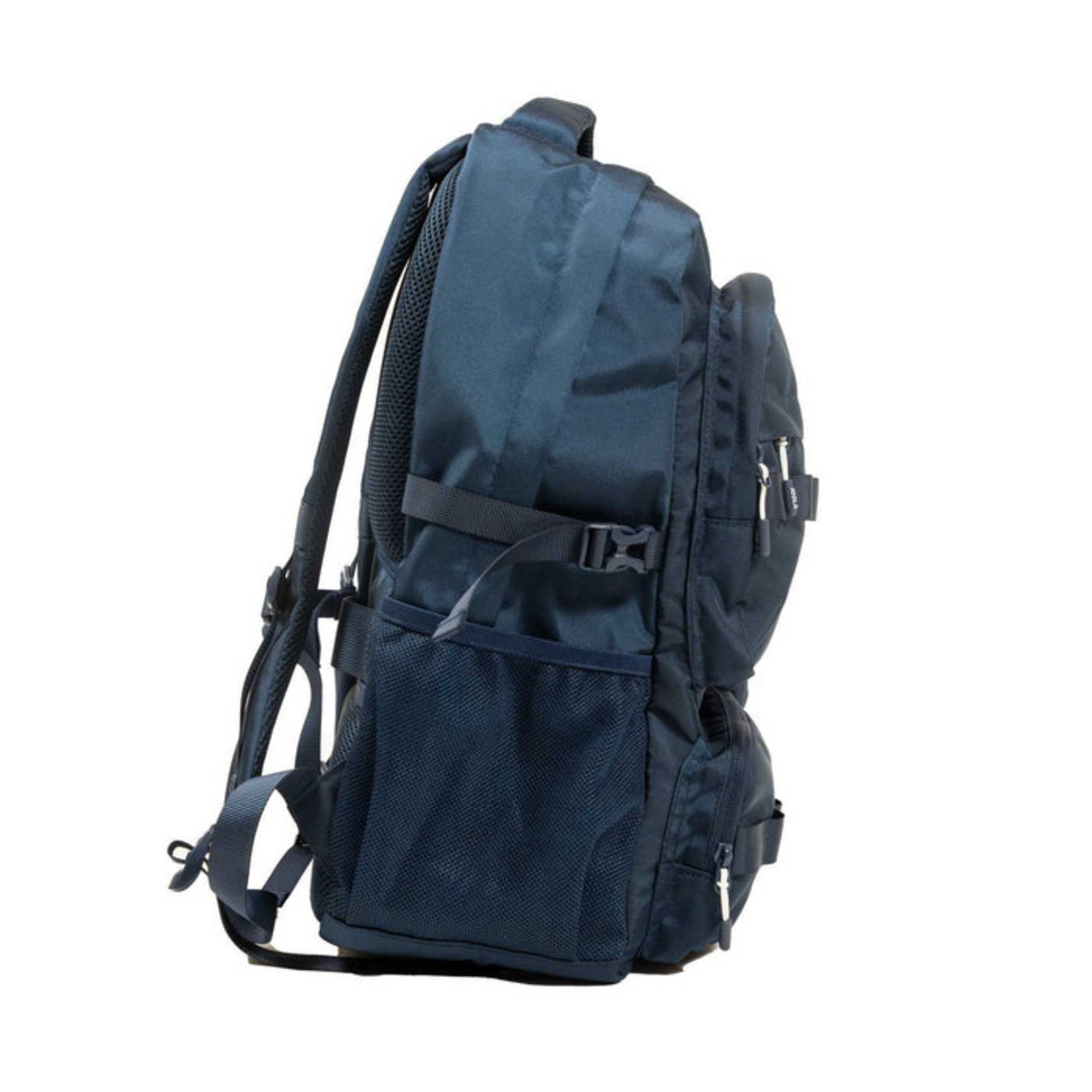 Blue backpack on a white background