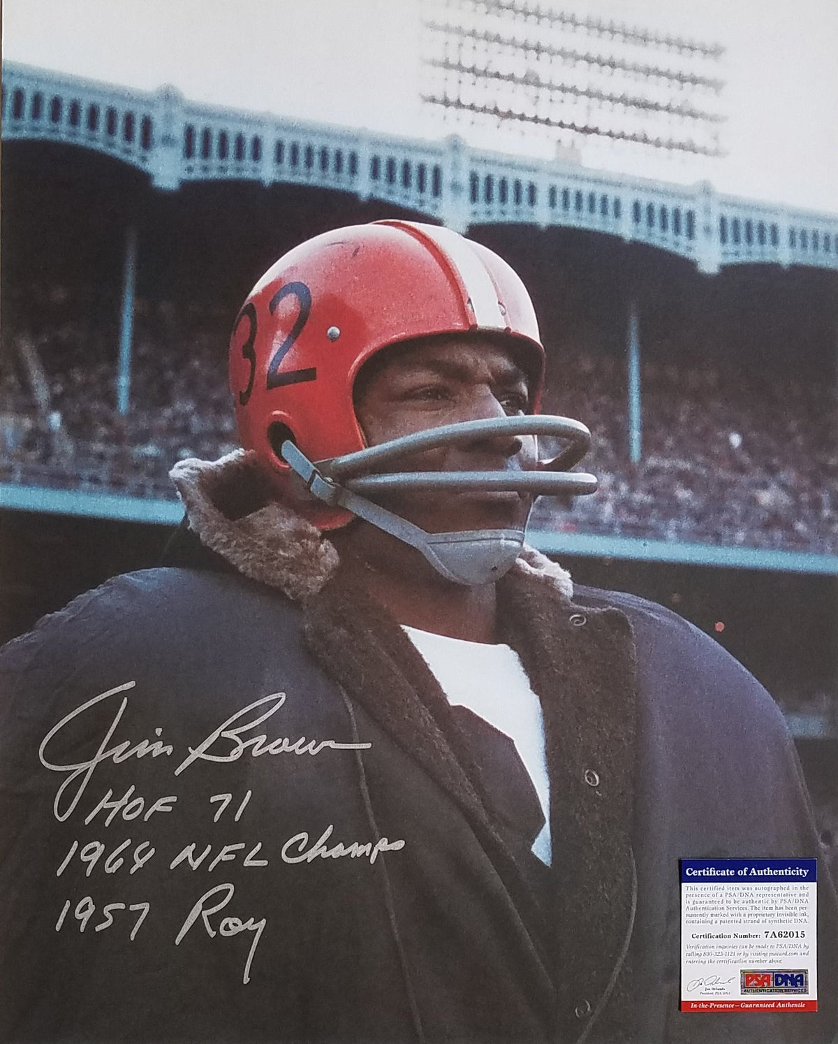 Jim Brown Autographed Cleveland Browns 16x20 Photo Beckett Authenticated PSA/DNA 7A62015