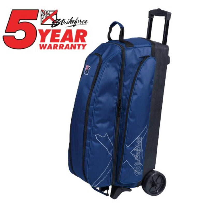 KR Hybrid 3 Ball Triple Roller Navy Bowling Bag