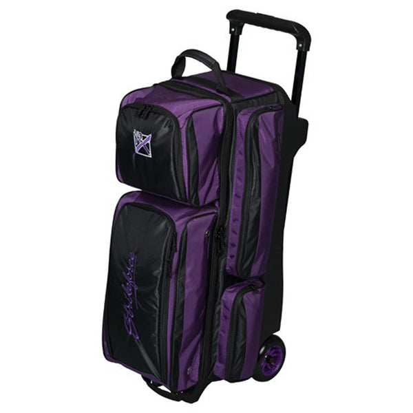 KR Strikeforce Konvoy 3 Ball Triple Roller Black Purple Bowling Bag