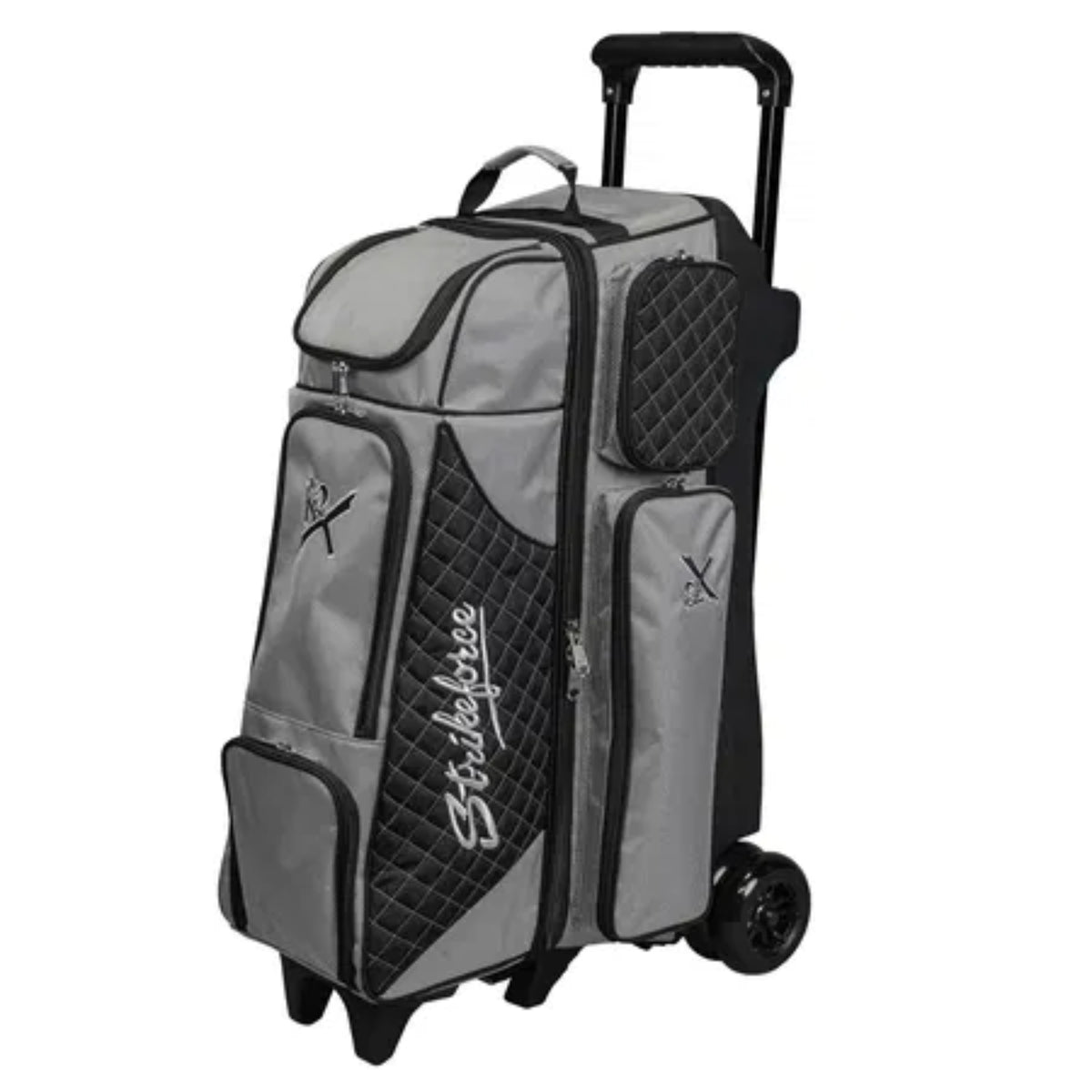KR Strikeforce Royal Flush 4 x 4 Roller Silver Black Bowling Bag