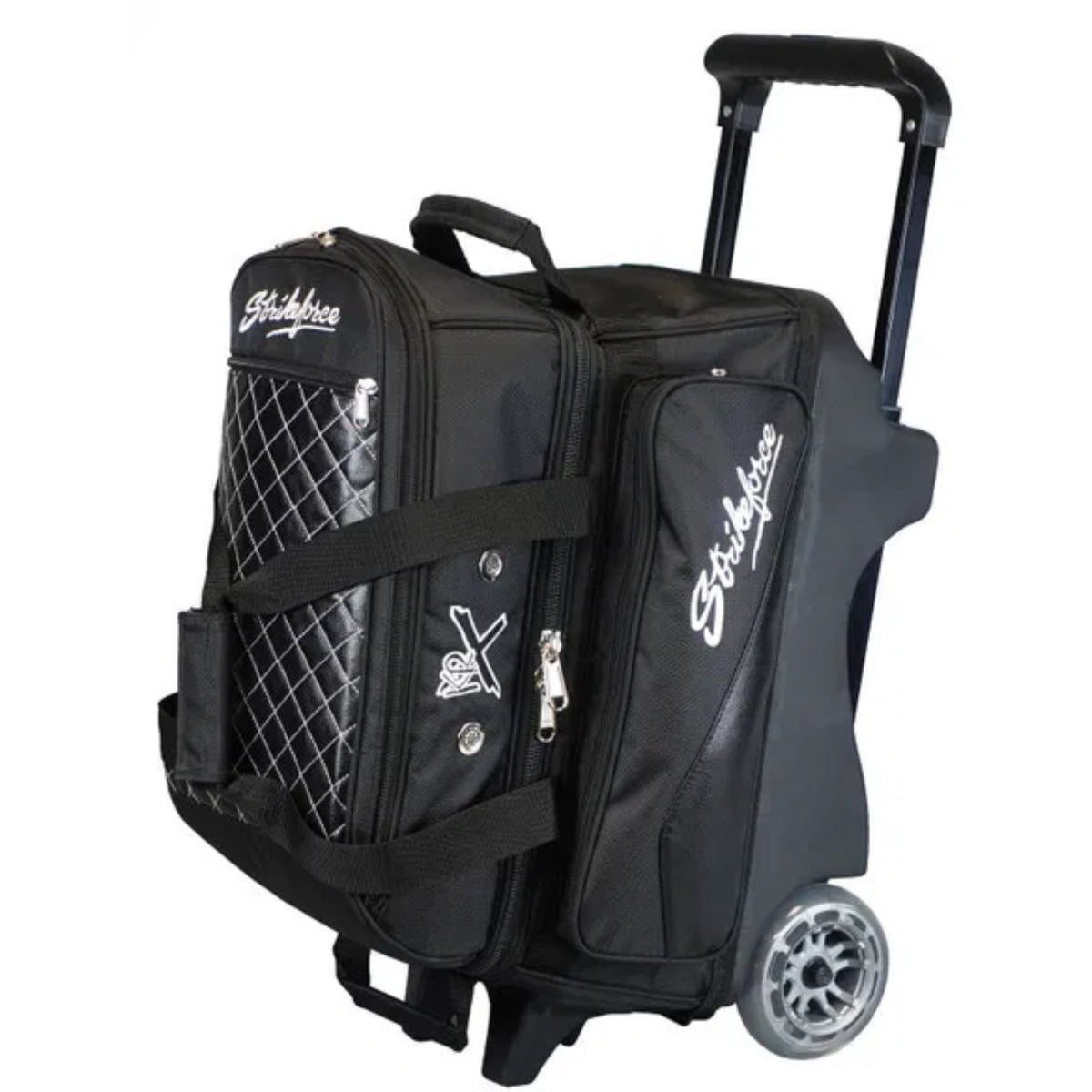 KR Strikeforce 2 Ball Royal Flush Black Double Roller Bowling Bag