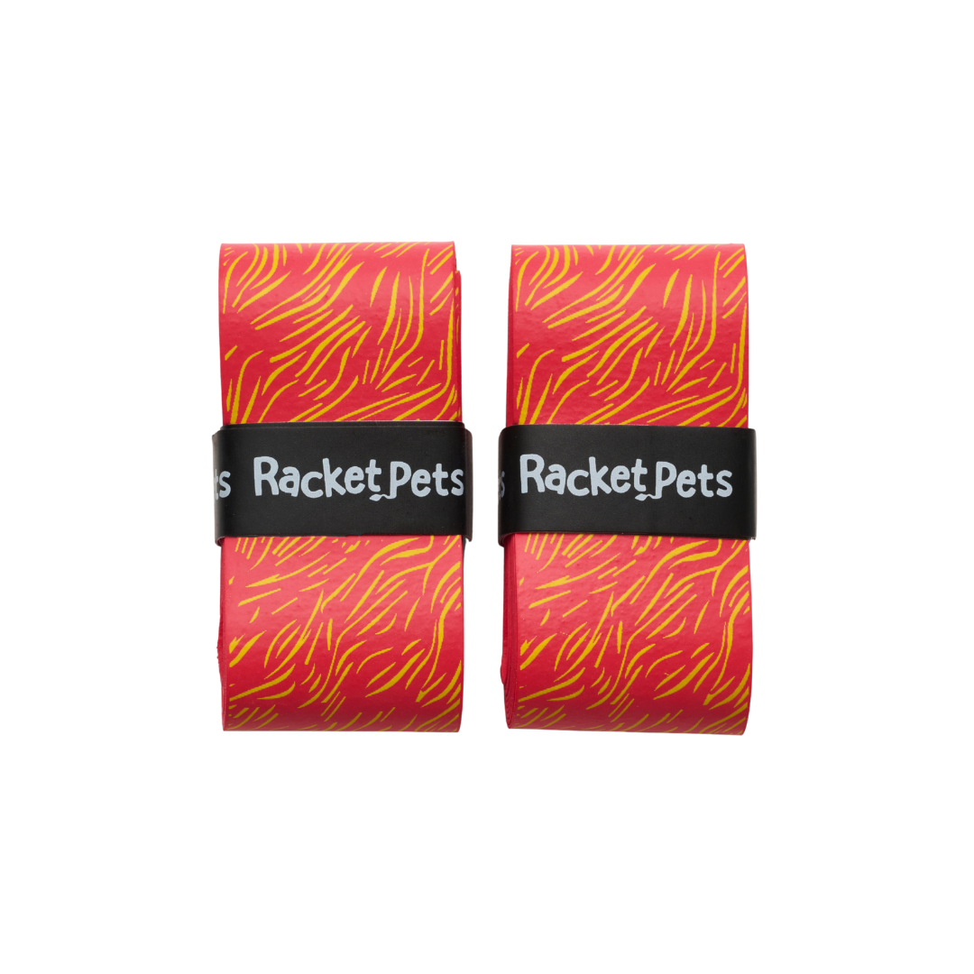 Racket Pets Tennis Overgrip 2 Pack, Animal Print in Lion - Front View