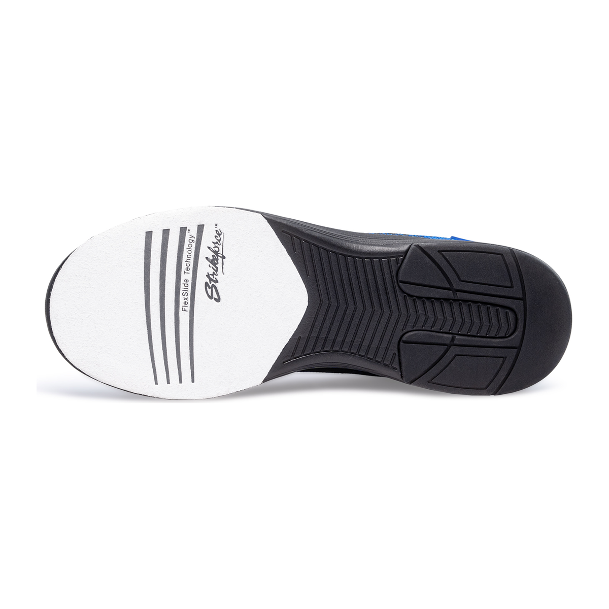 KR Strikeforce Wingman Men's Bowling Shoes - Black/Royal in Black/Royal - left outsole