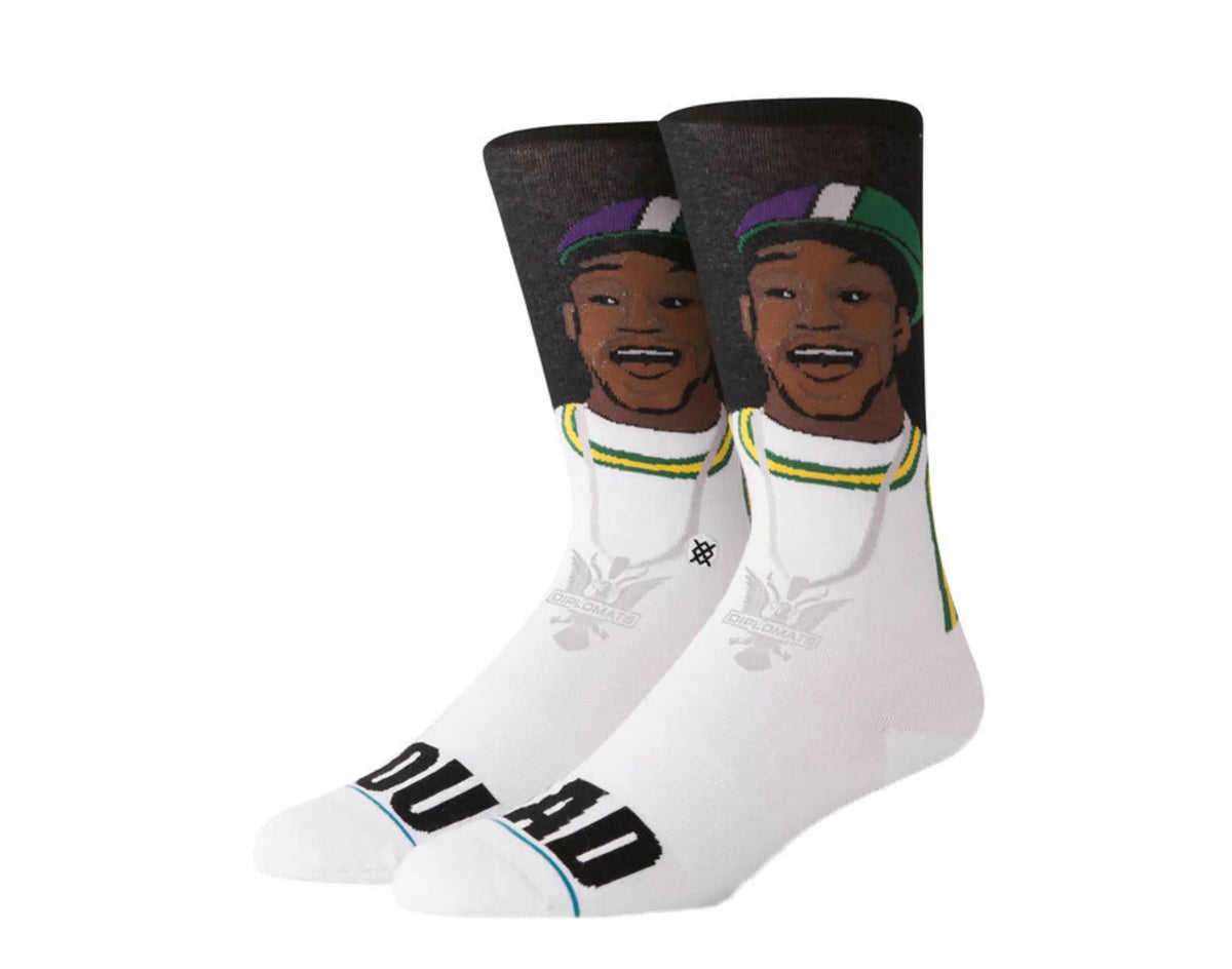 Stance Anthem Cam'ron You Mad Men's Crew Socks — Black/White